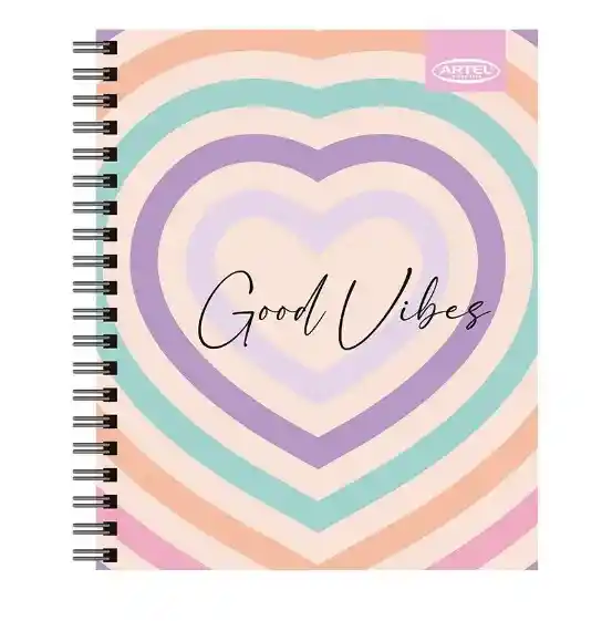 Cuaderno Universitario Artel 100 Hojas 7mm Arcoiris Pastel