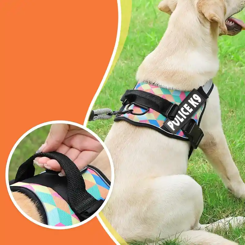 Arnes Talla M Pechera Perro Mascota Police Diseño (silueta Colores)