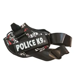 Arnes Talla L Pechera Perro Mascota Police Diseño (figuars Negro)