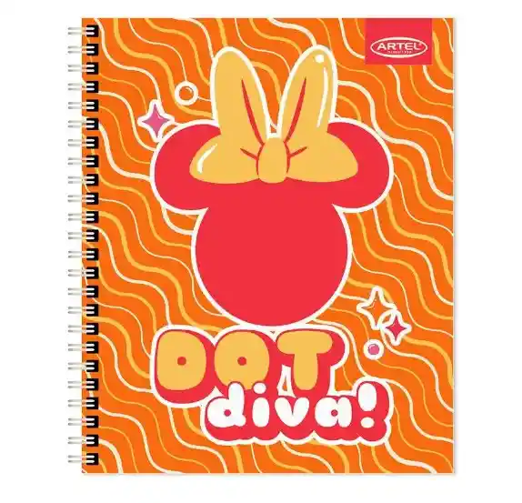 Cuaderno Universitario Artel 100 Hojas 7mm Diseño Minnie 2024