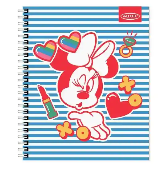 Cuaderno Universitario Artel 100 Hojas 7mm Diseño Minnie 2024