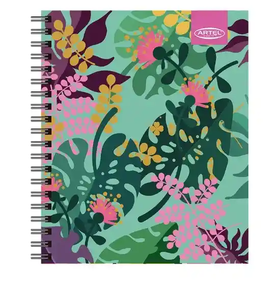 Cuaderno Universitario Artel 100 Hojas 7mm Diseño Floral 2024