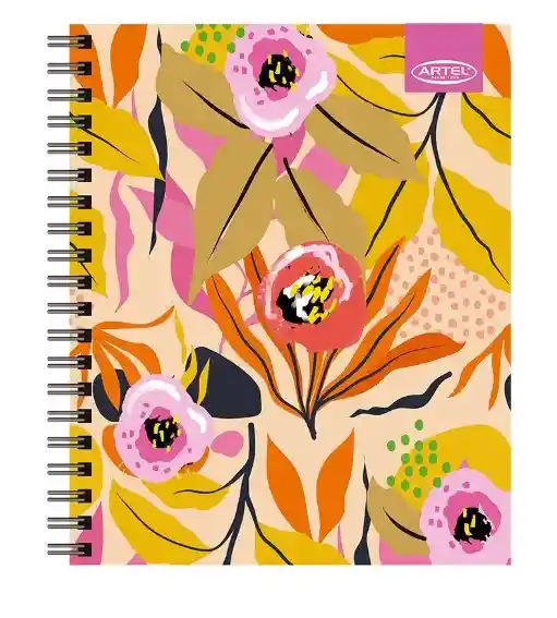 Cuaderno Universitario Artel 100 Hojas 7mm Diseño Floral 2024