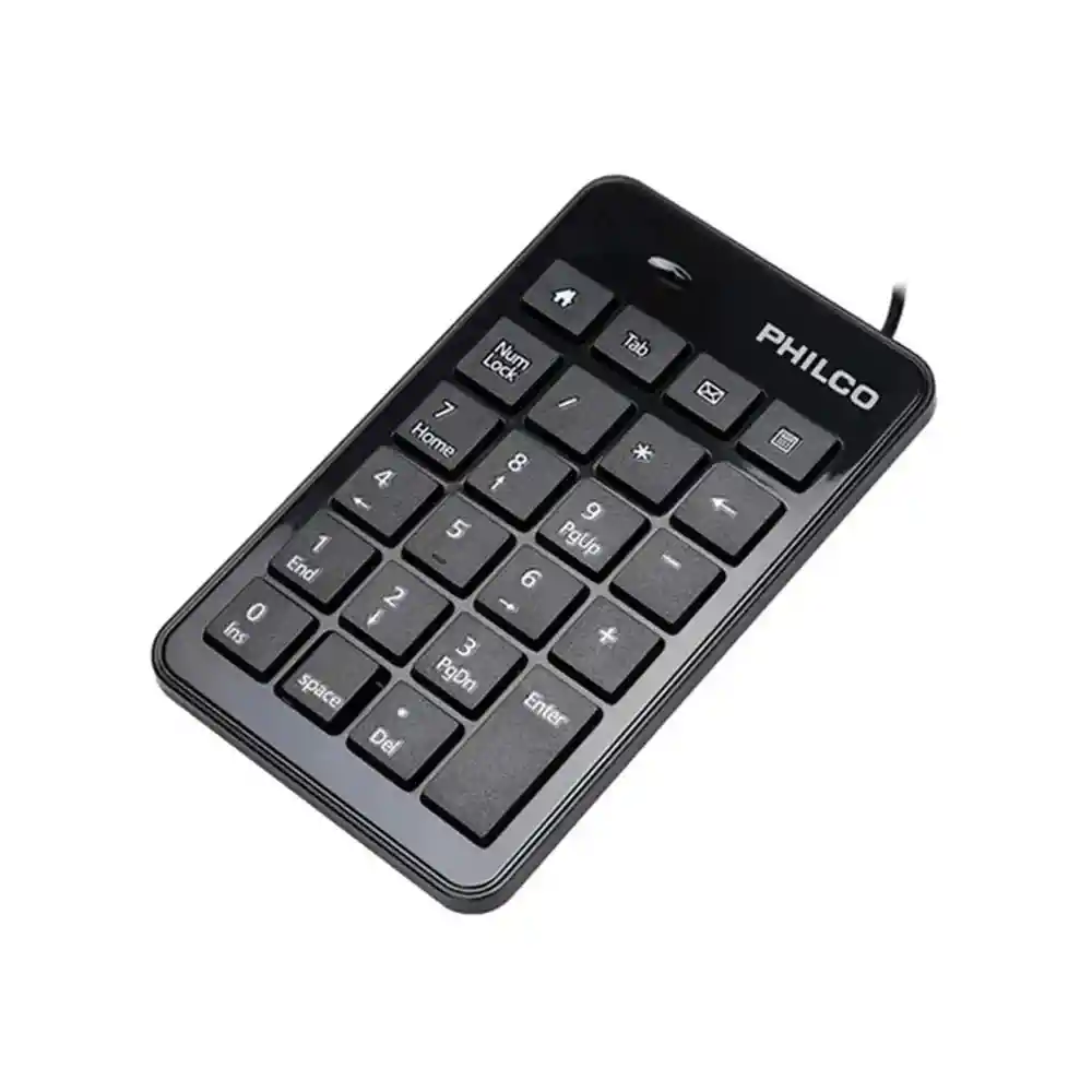 Teclado Numerico Philco K200p Usb 23 Teclas Negro