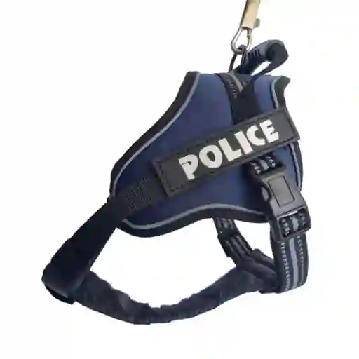 Arnes Talla S Pechera Ajustable Perros Police (azul)