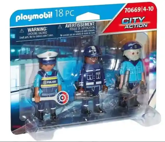 Playmobil City Action Figuras De Policías 18 Piezas 70669