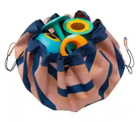 Playgo Outdoor Mokka Stripes 2 En 1 Storage Bag Playmat 140cm