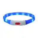 Collar Talla L Perros Con Luz Led Reflectante Ajustable Recargable Usb (azul)