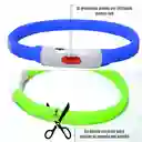 Collar Talla L Perros Con Luz Led Reflectante Ajustable Recargable Usb (azul)