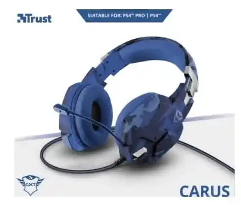 Trust Audífonos Carus Ps4 Pro/ps4 Blue Gxt-322b