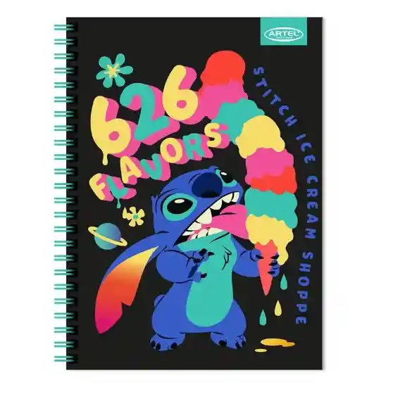 Cuaderno Universitario Artel 100 Hojas 7mm Diseño Lilo Stitch 2024