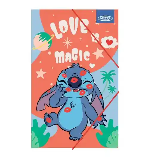 Carpeta Con Elástico Artel Diseño Lilo Stitch