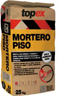 Mortero Piso 25 Kg.(topex)