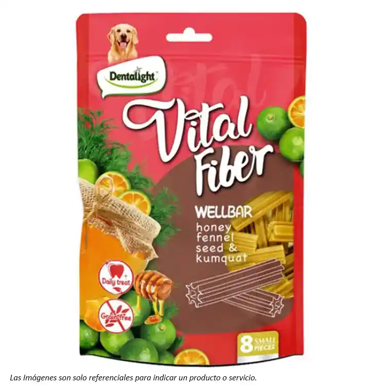 Dentalight Vital Fiber Wellbar Miel 8p 80g