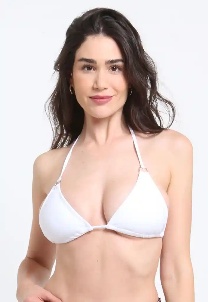 Bikini Triangulo Argolla Blanco L