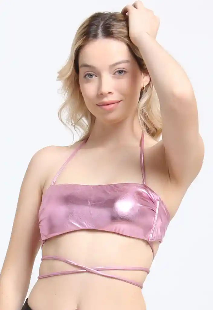 Bikini Bandeau Strapless Lila Brillante M