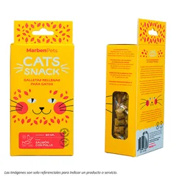 Cats Snack Galletas Rellenas Salmón Con Pollo 80g