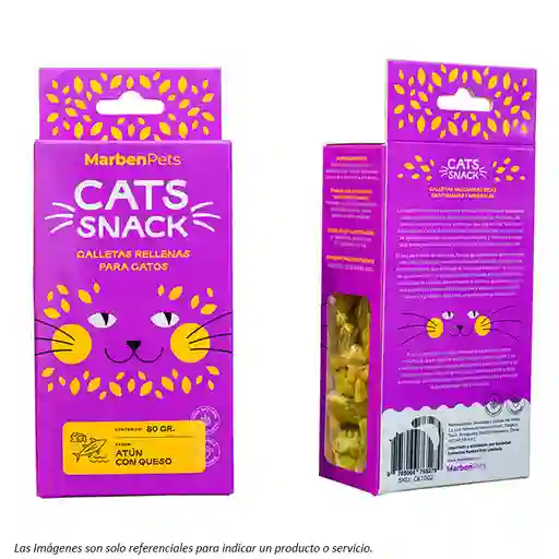 Cats Snack Galletas Rellenas Atún Con Queso 80g