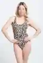 Enterito Tirantes Arruchados Animal Print Xl