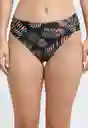 Bikini Costados Drapeados Estampado Hojas Xl