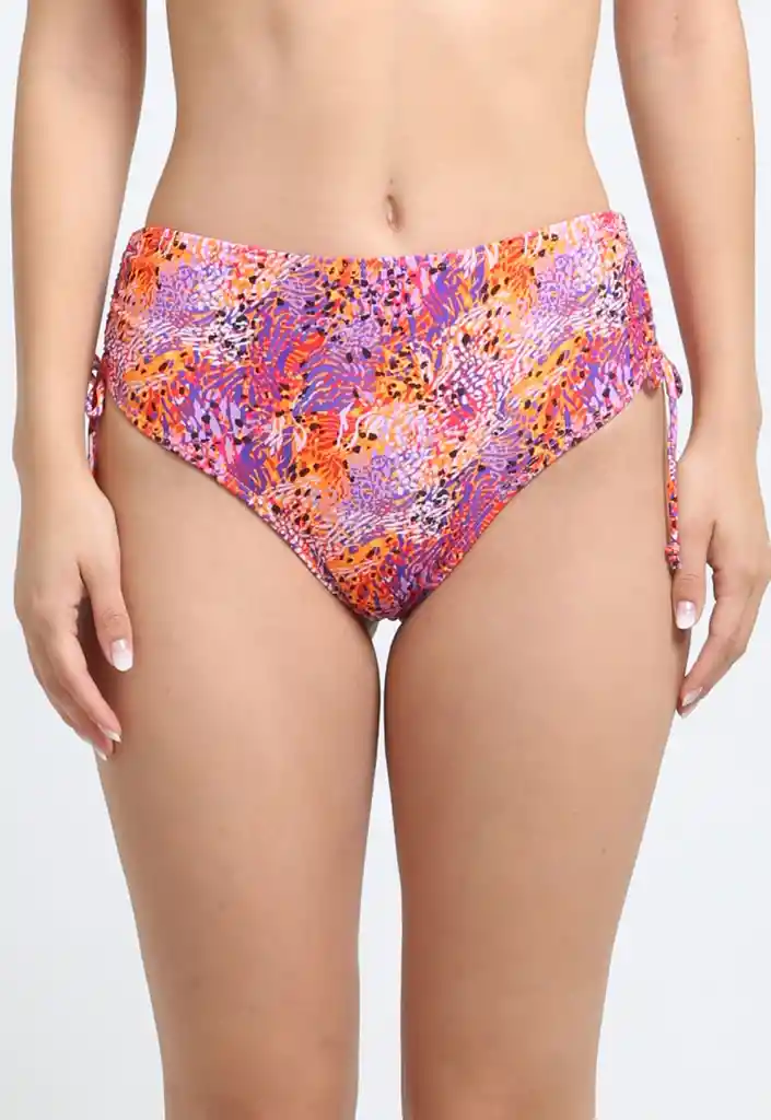 Bikini Calzón Cadera Ajustable Estampado Naranja Xl