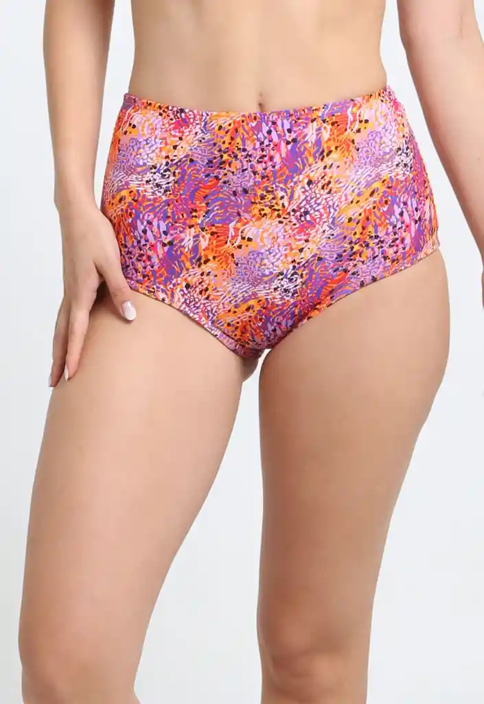 Bikini Calzón Pin Up Tanga Estampado Naranja Xl