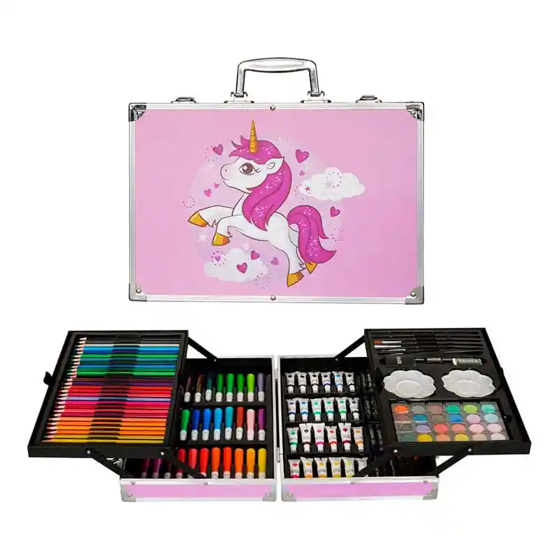 Set De Arte Maleta Para Pintar Lapices Colores 145 Piezas