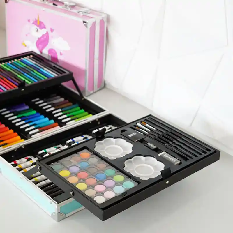 Set De Arte Maleta Para Pintar Lápices Colores 145 Piezas