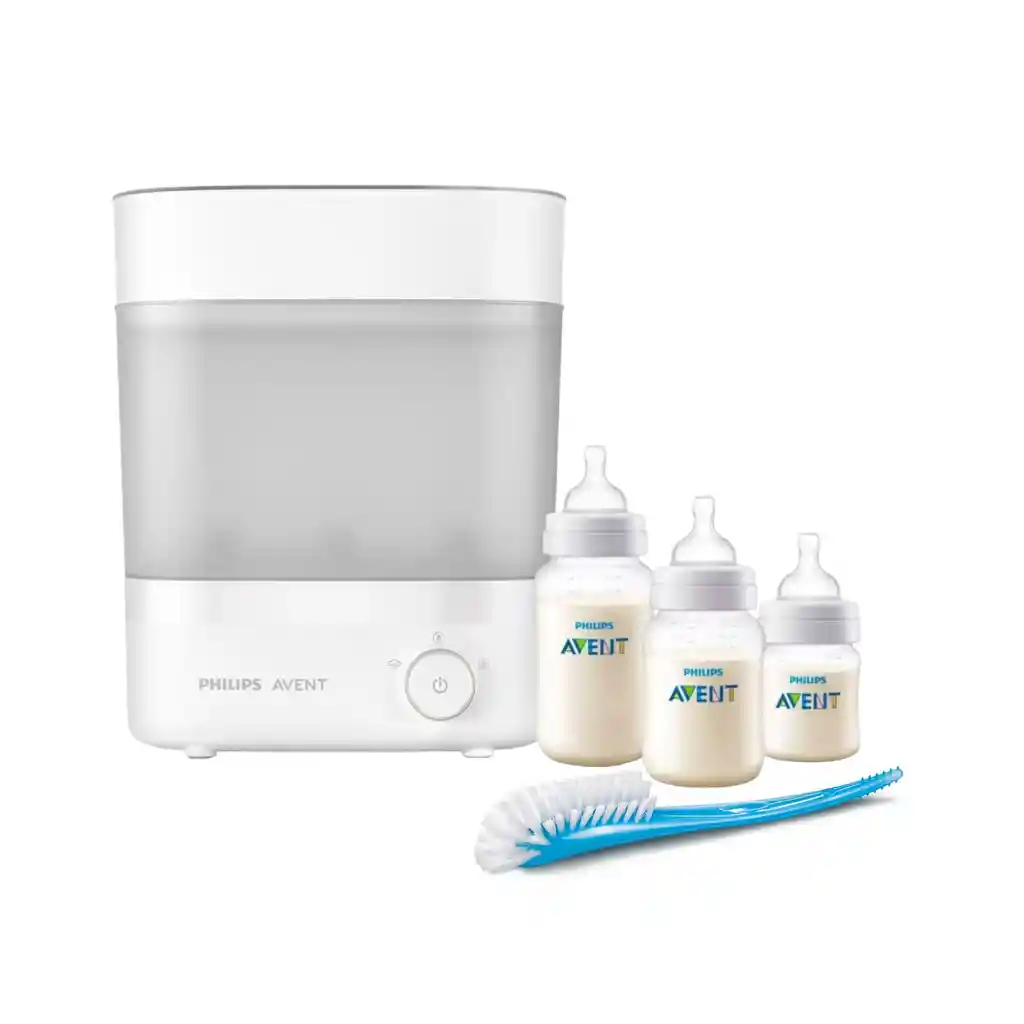 Esterilizador Philips Premium + 3 Mamaderas + Cepillo Higiene