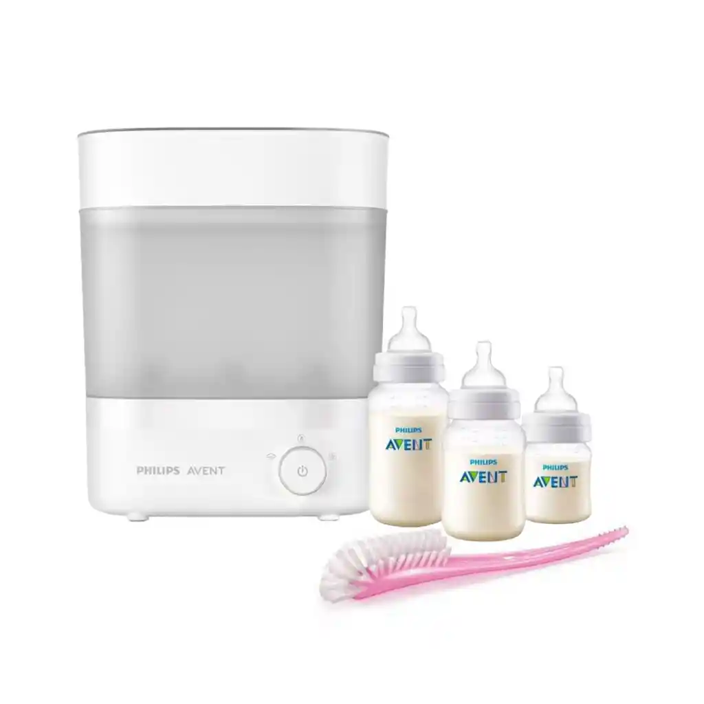 Esterilizador Philips Premium + 3 Mamaderas + Cepillo Higiene