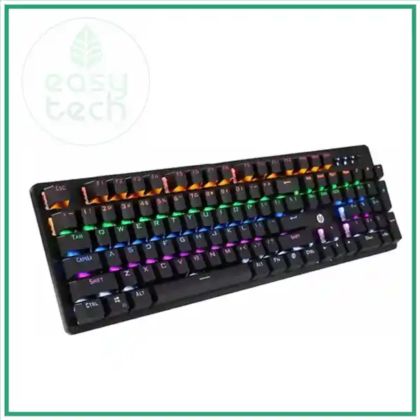 Teclado Gamer Mecánico Hp Gk100 Led Rgb / Qwerty / Anti-ghos