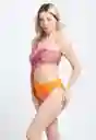 Trikini Cruzado Estampado Naranja S