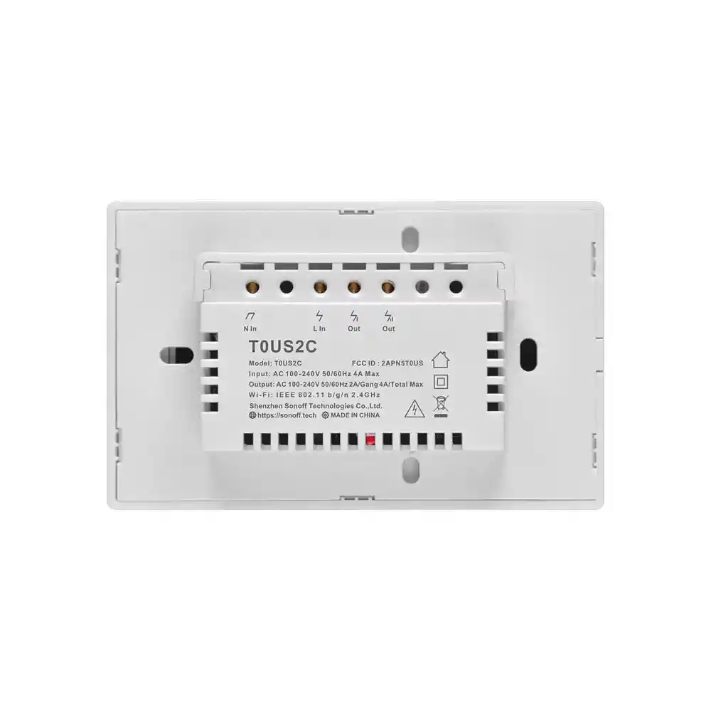 Interruptor Wifi De Pared Sonoff De 2 Canales