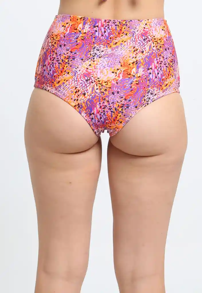 Bikini Calzón Pin Up Tanga Estampado Naranja S