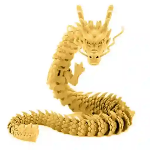 Juguete Dragón Shenlong Articulado - Amarillo