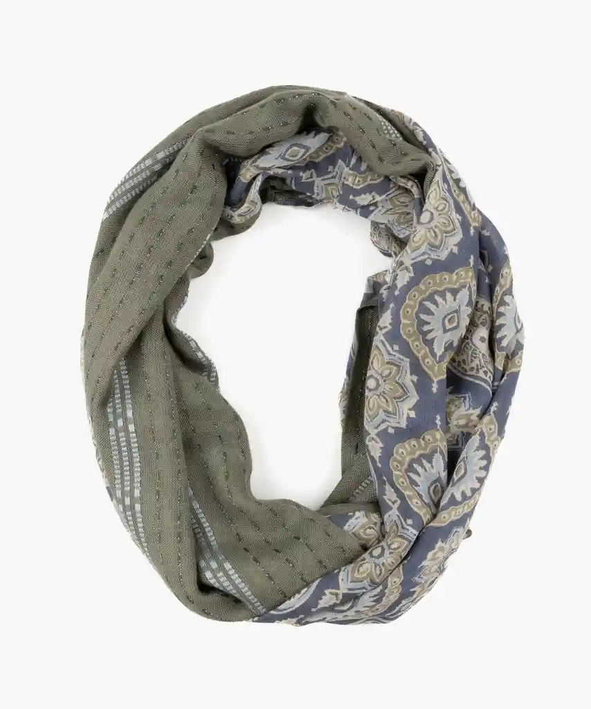 Bufanda Mujer Infinito Boho Azul