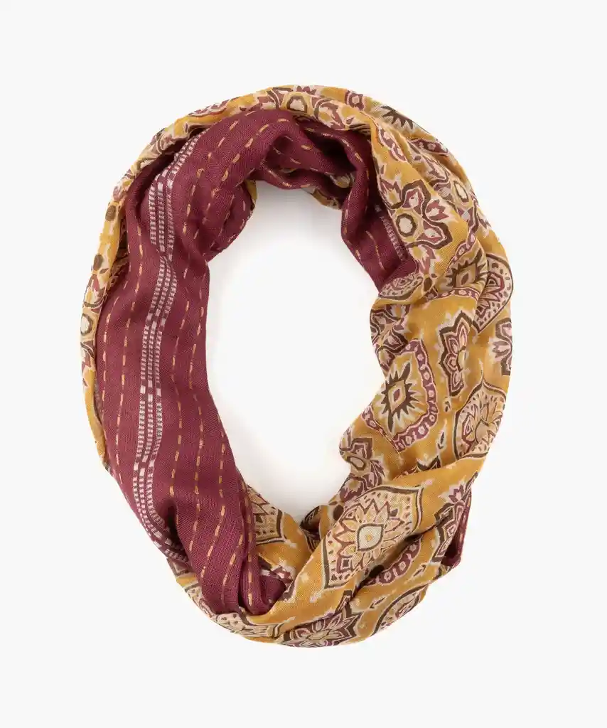 Bufanda Mujer Infinito Boho Amarillo