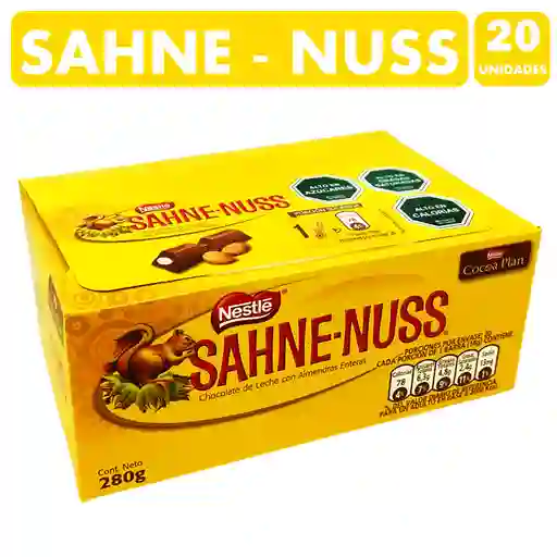 Chocolate Nestlé Sahne-nuss (contiene 20 Unidades)