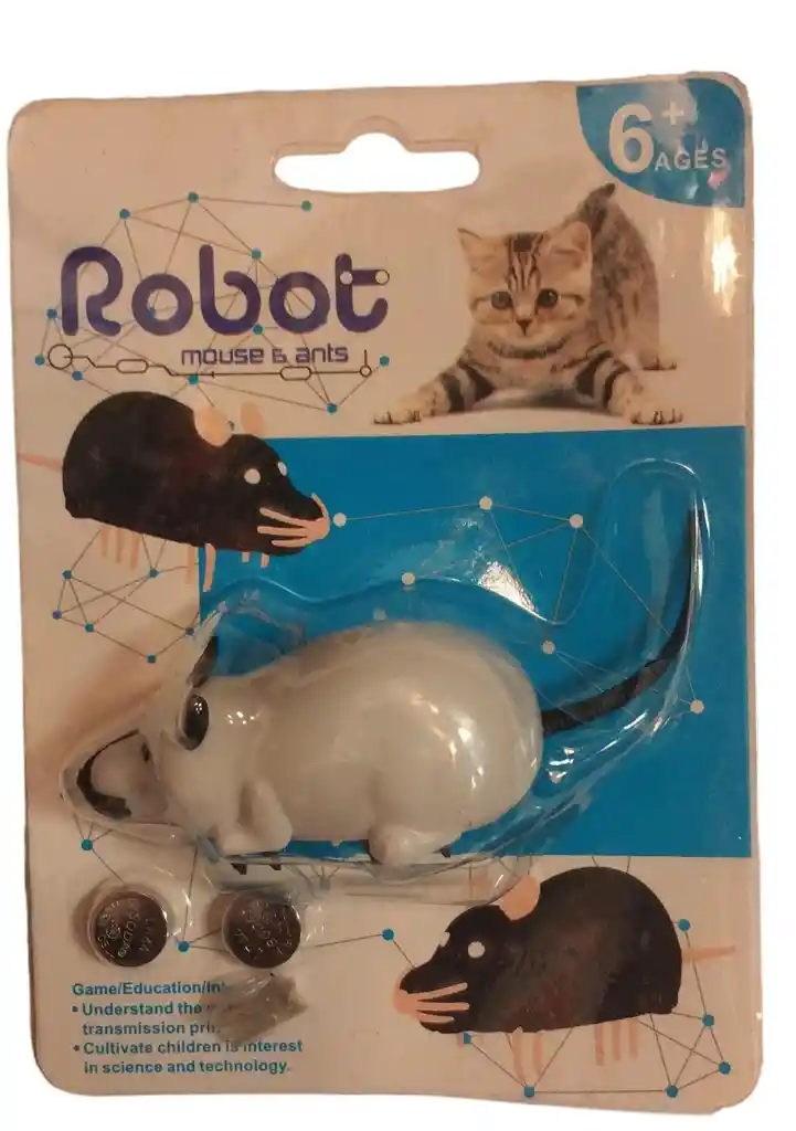 Robot Mouse - Juguete Para Gatos Raton Con Baterias Incluidas (04217)