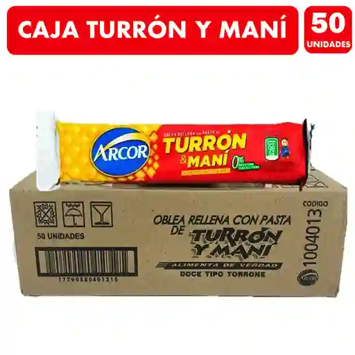 Caja De Turrón Mani Marca Arcor (caja Con 50 Unidades)