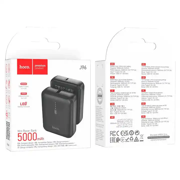 Cargador Portátil / Powerbank 5000mah - Negro - Hoco J96