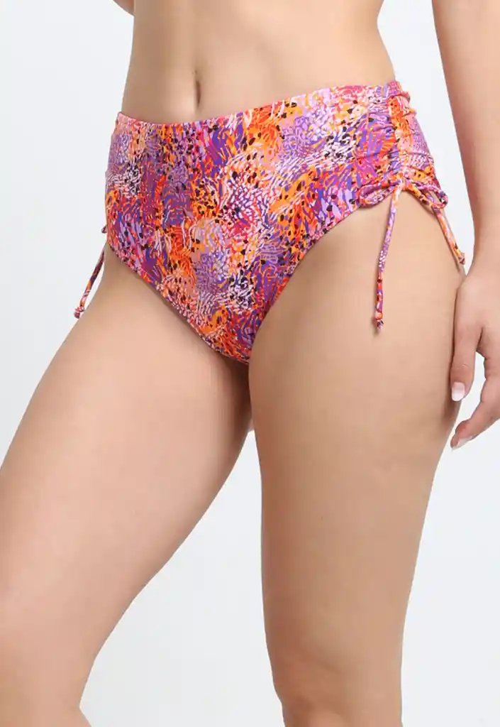 Bikini Calzón Cadera Ajustable Estampado Naranja L