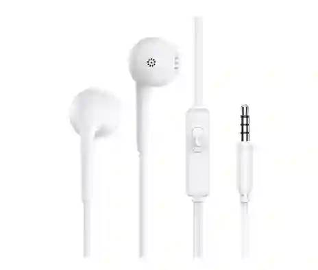 Audífonos Alámbricos In Ear Con Micrófono 3.5mm 1hora Aut117 Blanco
