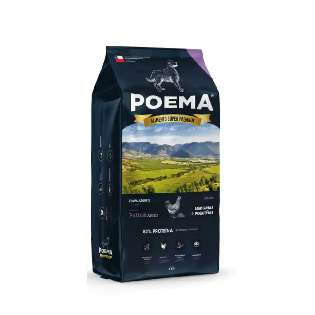 Poema Pollo Y Arroz Adulto Todas Las Razas 12 Kg