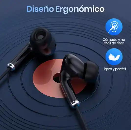 Audífonos Alámbricos In Ear Manos Libres Micrófono 3.5 1hora