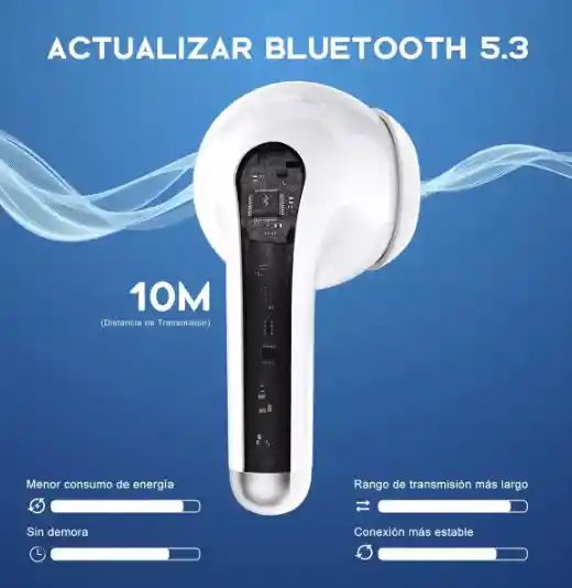 Audífonos In-ear Inalámbricos Bluetooth 5.3 1hora Aut203