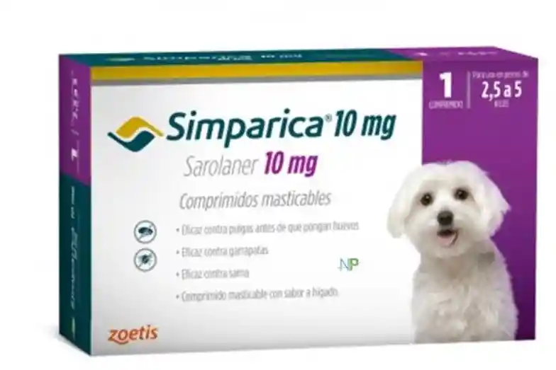 Simparica 2,5 A 5kg / Tto 1 Mes