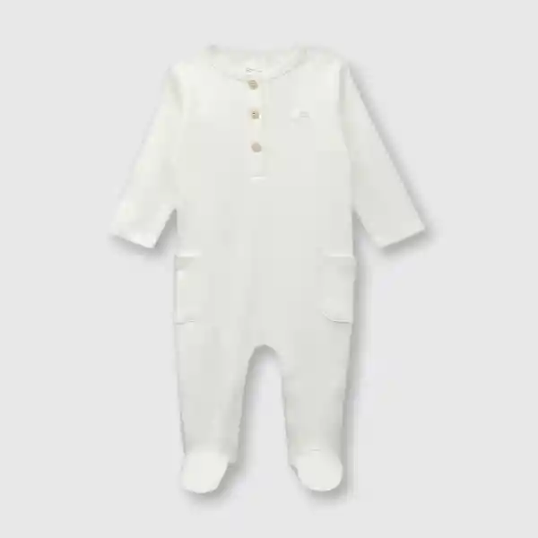 Osito Puño de Bebé Unisex Off White Talla 3/6M Colloky