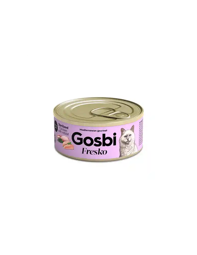 Gosbi Fresko Gato Lata Gosbi Fresko Sterilized Pollo & Conejo 70gr