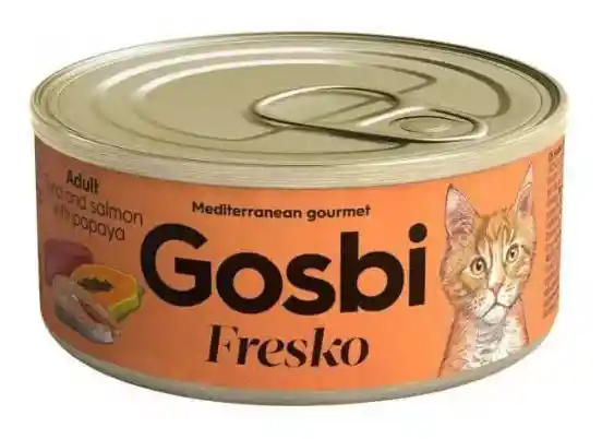 Gosbi Fresko Gato Lata Gosbi Fresko Cat - Tuna Con Salmon Y Papaya 70gr